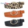 Круглая пряжка с леопардовым узором PU ремень женский леопардовый узор украшение с волшебным поясом