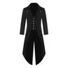 Men Medieval Renaissance Jacket Cosplay Costume Solid Color Long Uniform Coat for Men Clothing