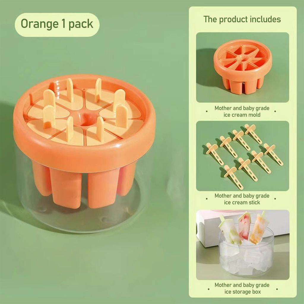 Popsicle Molds, 8 Cavities Homemade Popsicle Molds Shapes Reusable Popcicale Mould Silicone, Easy Release Ice Molds For DIY Ice Lolly Popsicle