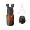 Yousheng 1 Set Essential Oil Inhaler Cap Leak-Proof Empty Essential Oil Perfume Dispenser Bottle Container Double Hole Sniffing Bottle Cap Funnel