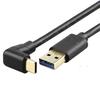 USB Type C 3.2 L-образный, направление 90 градусов, преобразование 0,25 м 0,5 1,5 USB-A public в USB-C public. Быстрая зарядка. Быстрая передача данных и 56