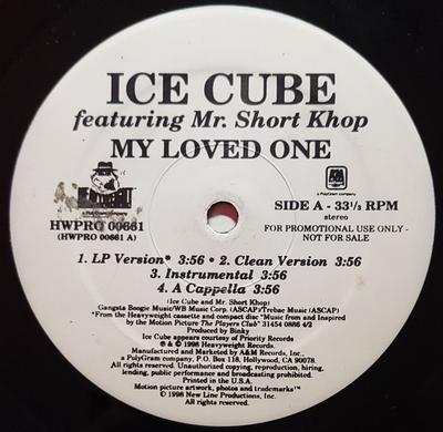 12-дюймовая пластинка ICE CUBE, MR. SHORT KHOP - Мой Любимый HWPRO00661 Тяжелый Вес Запись 1998 США Рэп и Хип-Хоп/R&B Б/у