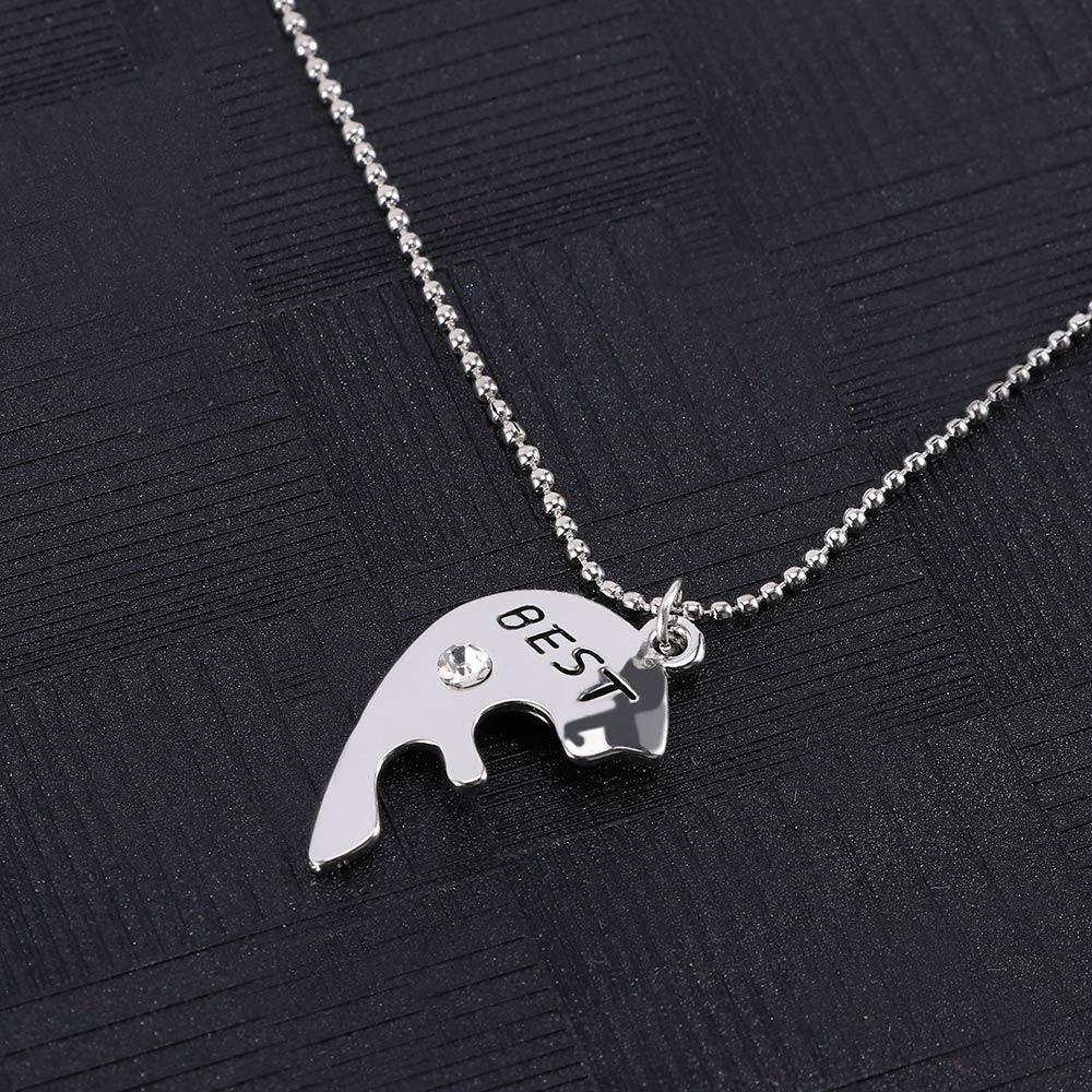 Подарок Винтажные украшения 3 шт./набор Стразы Кристалл Подвеска для лучших друзей Сердце Ожерелье