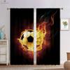 Футбол регби в воде и огне 3D печатная кармашек для спальни гостиной кухни декоративная занавеска 2 шт.