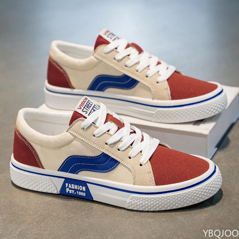 Fashion Men's Spring New Breathable Versatile Soft Soled Casual Sports Shoes Trendy Fashionable Simple Canvas Shoes