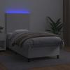 Maison Exclusive - Sommier à lattes de lit avec matelas et LED Blanc 90x190 cm