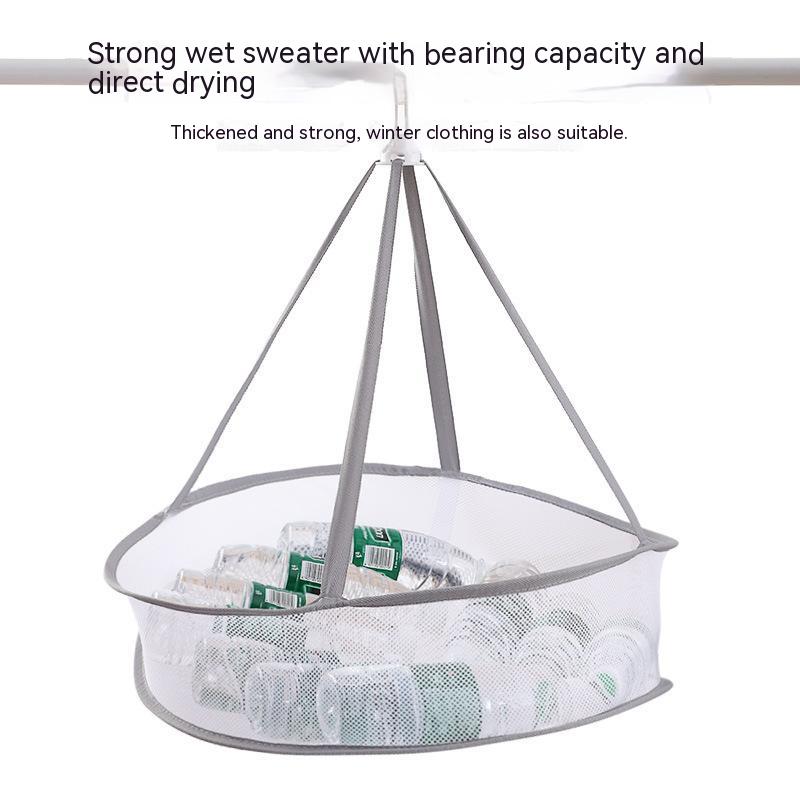 Современная простая двухслойная складная сетка для одежды, домашняя одежда для хранения артефактов, полиэстеровая сетка, ветрозащитная корзина для одежды