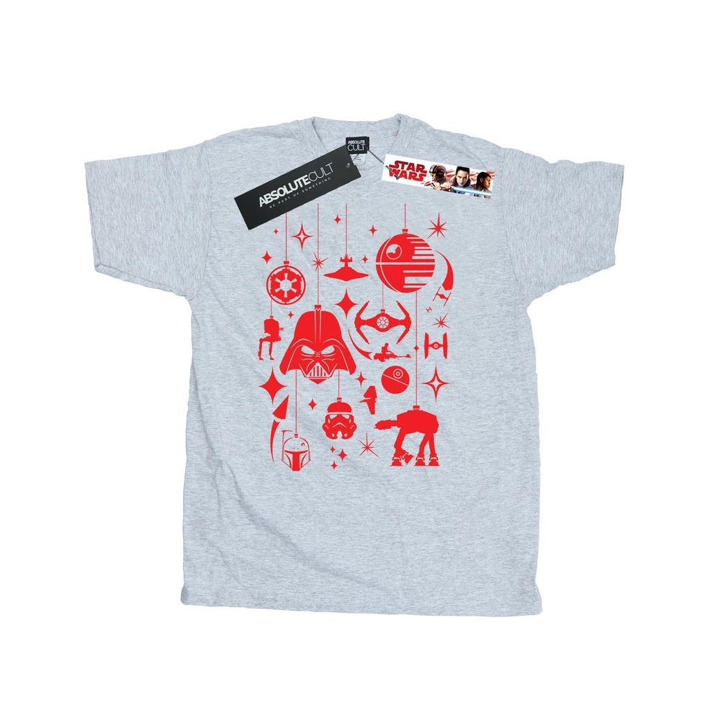 STAR WARS Мужская футболка с рождественскими украшениями