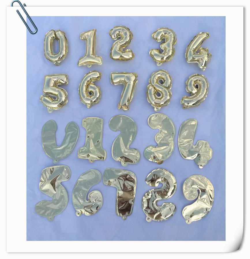 14 см Самонадувающийся алюминиевый шар с цифрой, Украшение для торта, Вставка 0-9 для вечеринки по случаю дня рождения.