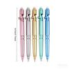 5Pcs Mechanical Metallic Erasable Gel Pens 0.5mm Blue Black Ink Creative Bolt Action Writing Pens