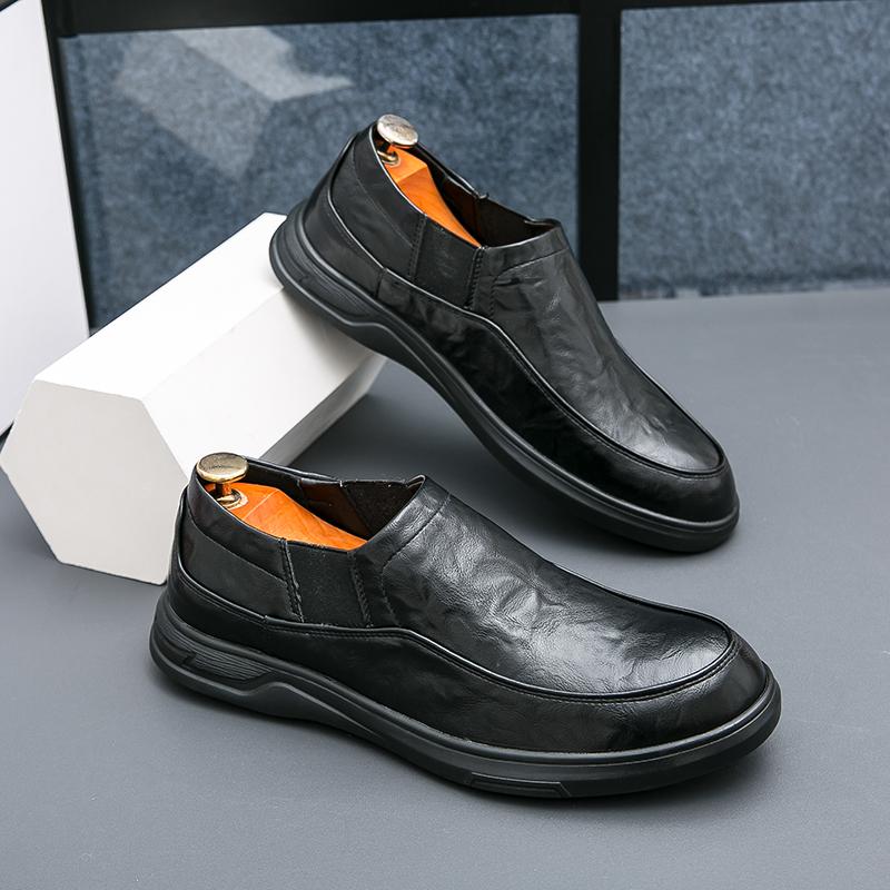 Мужские туфли без застежек, классические, из микрофибры, повседневные туфли, мужские деловые, вечерние, свадебные, лоферы, мокасины, мужские, для вождения, на плоской подошве