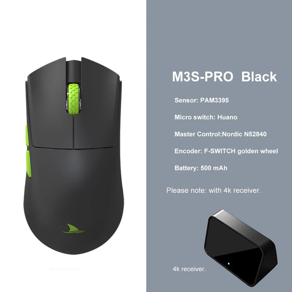 Motospeed Darmoshark M3s-Pro Bluetooth Wireless Gaming Mouse HUANO Micro Switch 4KHz Controller N52840 PAM3395 Sensor 26KDPI