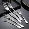 Stainless Steel Salad Dessert Fork - Thickened Design for Western Food, Pasta, Cake, & Fruit