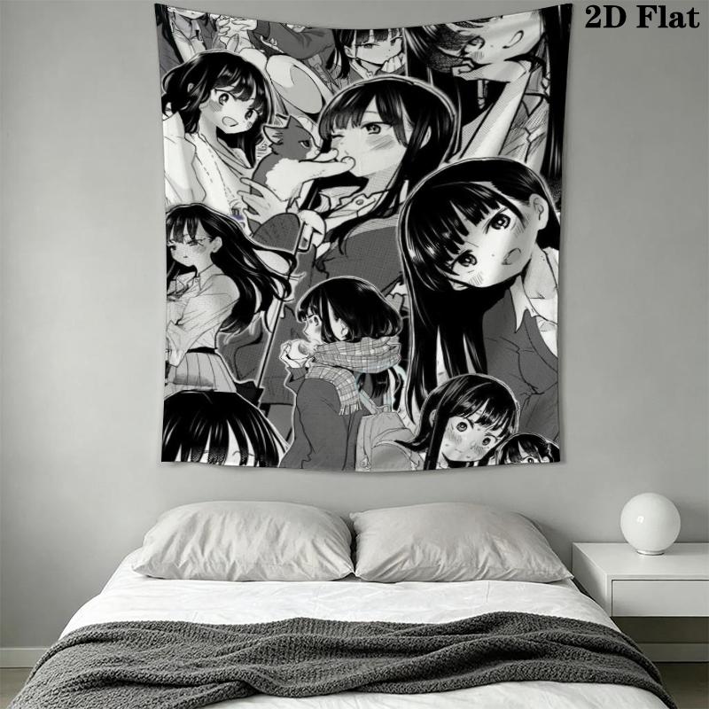 The dangerous thing in my heart Wall Tapestry Aesthetic Wall Hanging Printed Fabric Blanket Decorative Tapestries for Bedroom Living Room Home Decor