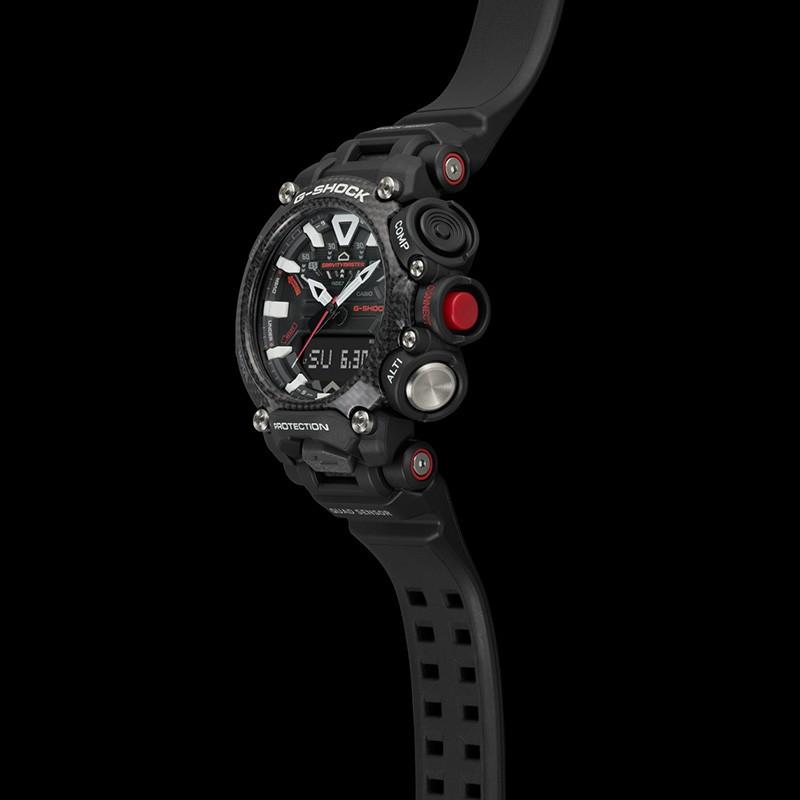 Casio G-SHOCK Серия Master of G Aerospace Водонепроницаемость 200 м Кварцевый механизм Ремешок из смолы Японские и корейские часы Мужские;s Часы Черные GR-B200-1AER