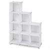 Стеллаж для хранения VECELO, Цветная коробка, 9 коробок, Белый, 96 см шириной x 32 см глубиной x 129 см высотой, 4,95 кг Аккуратно скройте игрушки и предметы домашнего обихода. Компактный и
