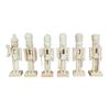 6Pcs Unfinished Christmas Nutcrackers 5 Inch Wooden Nutcracker Figurines DIY Nutcracker Soldier Figures Xmas Craft Project for Adults Kids