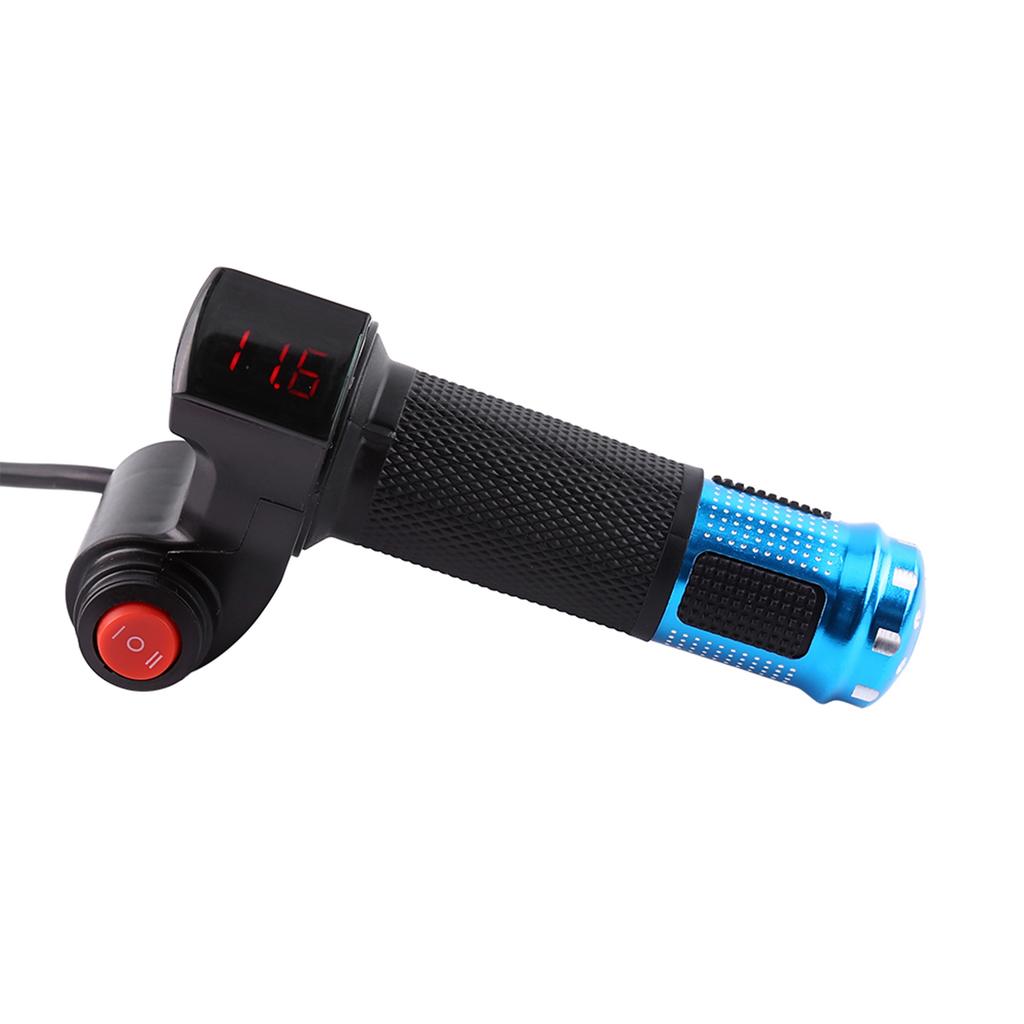 Поворотные ручки дроссельной заслонки 3 скорости со светодиодным дисплеем для электровелосипеда (синий)