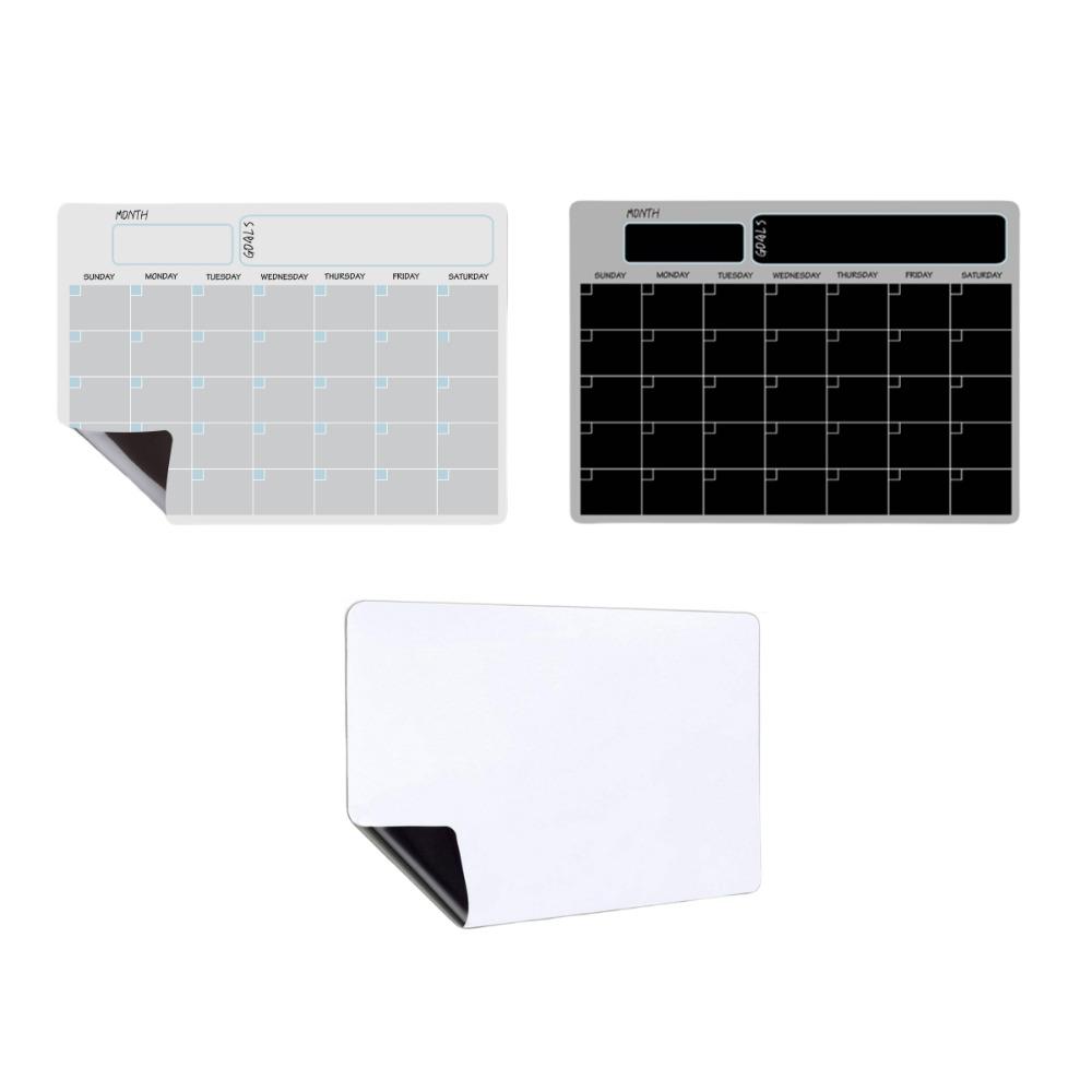 Erasable Monthly Calendar Memo Message Note Soft Magnetic Fridge Calendar Kitchen