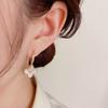 Micro-inlaid Zircon Four-leaf Flower Earrings Personality Versatile Design Sense Atmospheric Earrings Women High-quality Earrings