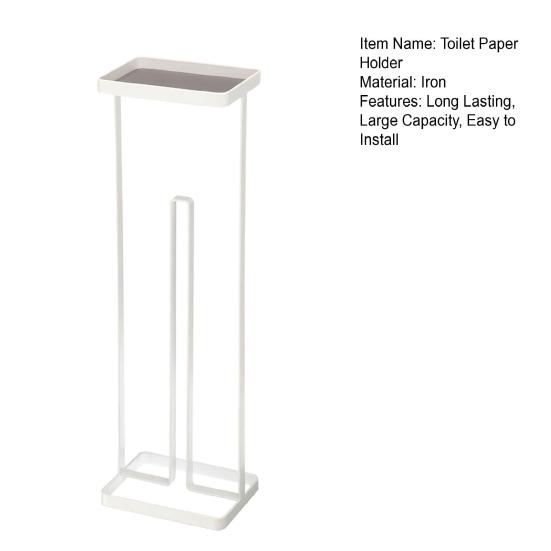 Отдельно стоящий держатель для туалетной бумаги с нескользящим усиленным основанием, большой вместимости, простая сборка, подставка для туалетной бумаги в ванной комнате