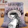 1PC Taylor music Flannel Blanket Gift, Suitable for Both Men And Women, Soft Ideal for Beds And Sofa, Birthday Or Christmas Gift
