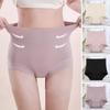 Women Panties High Waist Tummy Control Seamless Solid Color Elastic Breathable Butt-lifted Anti-septic Briefs Lady