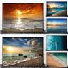 Modern Simple Landscape Posters Print Canvas Painting Sunset Beach Seascape Wall Art Pictures for Living Room Bedroom Decoration