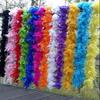 DIY 2 yards\lot Clothing Accessories Turkey Feather Multi Color Strip Fluffy Boa Happy Birthday Party Wedding Decorations Supplies