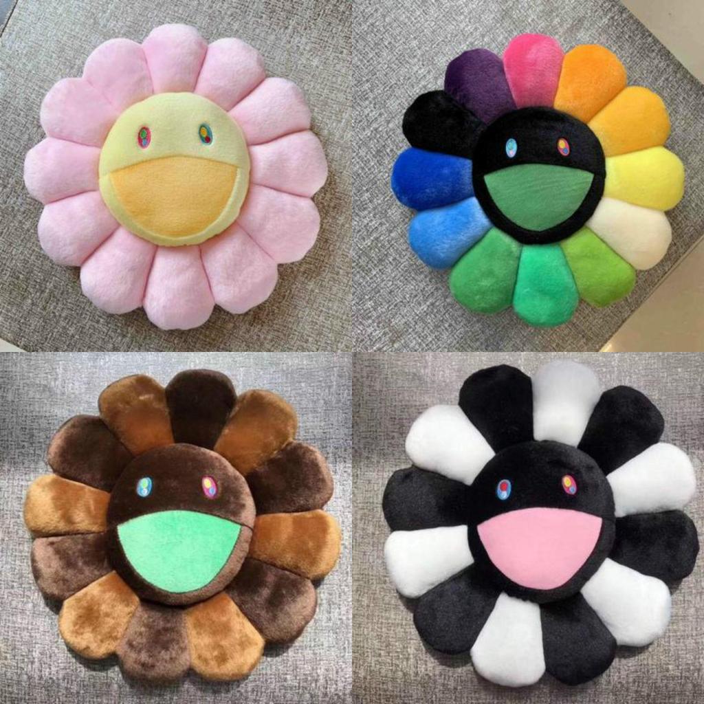 Яркая и красочная 40-сантиметровая плюшевая подушка в виде радужного цветка Такаси Мураками для детей