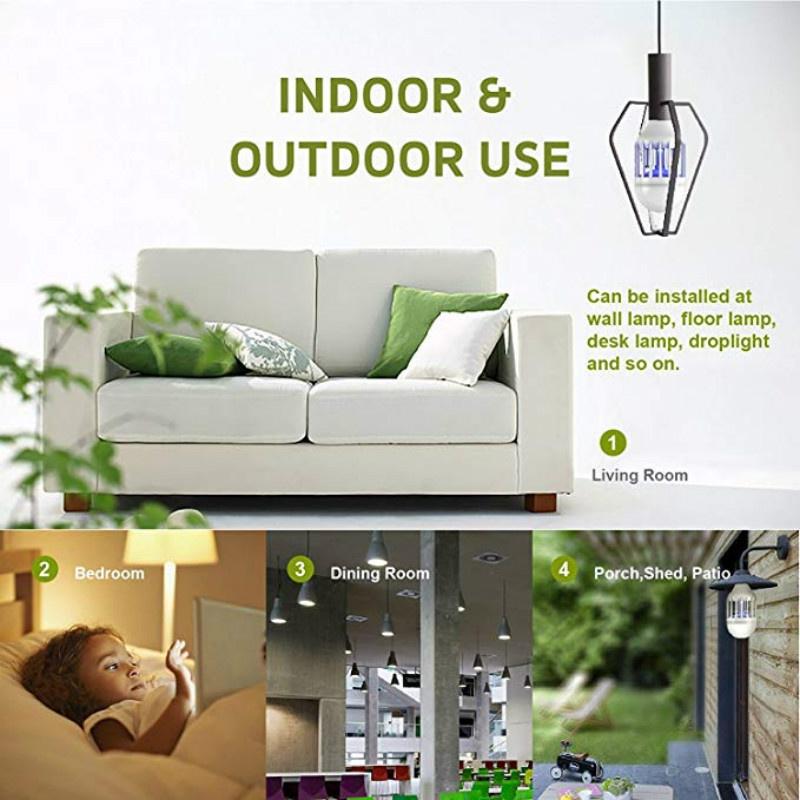 Белая лампа для уничтожения комаров, репилент