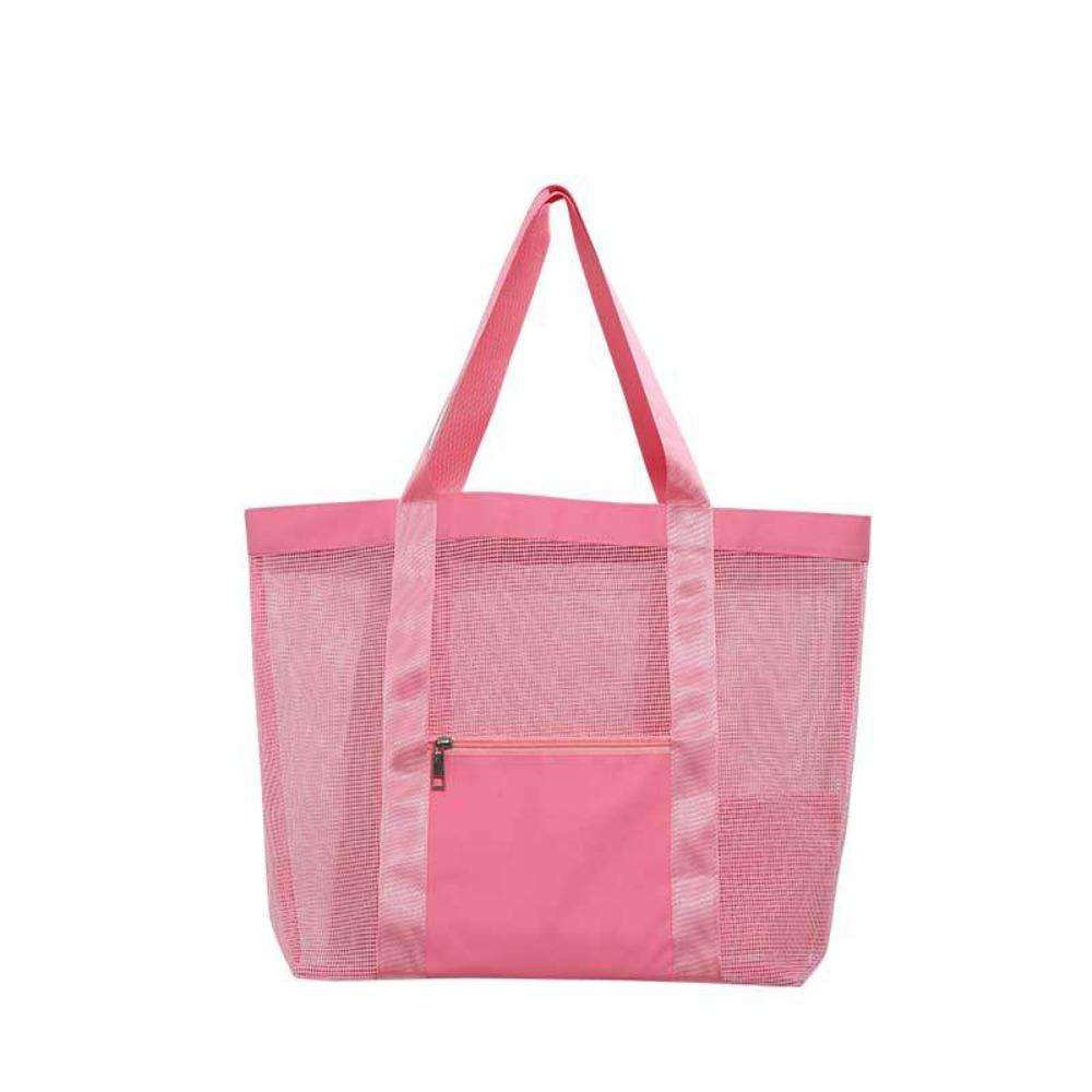Summer Transparent Mesh Bag Storage Bag Travel Shoulder Bag Portable Beach Tote Bag Girls