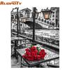 Frame DIY Painting By Numbers Romantic Street Modern Wall Art Canvas Painting Hand Painted Unique Gift For Home Decor