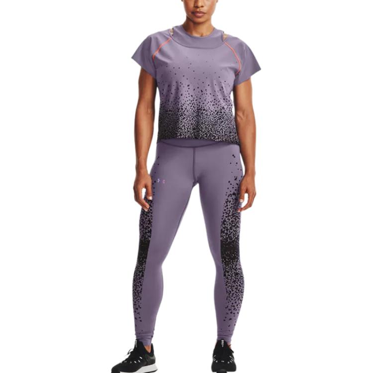 Under Armour SS22 Ink Splash Print Леггинсы для тренировок Женские леггинсы Flint-Gray 1365283-033
