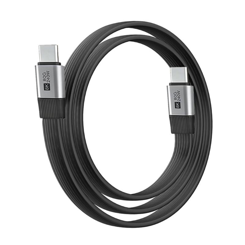 Кабель USB C поддерживает видео 8K60Hz, Power Delivery 240 Вт, передачу данных 80 Гбит/с для ноутбука, телефона, зарядный провод USB4