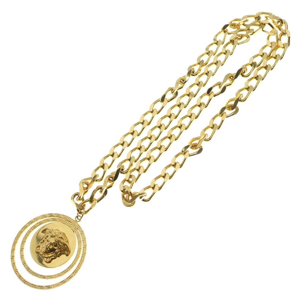 Б/у Длинное колье VERSACE Medusa GP Chain Золотое