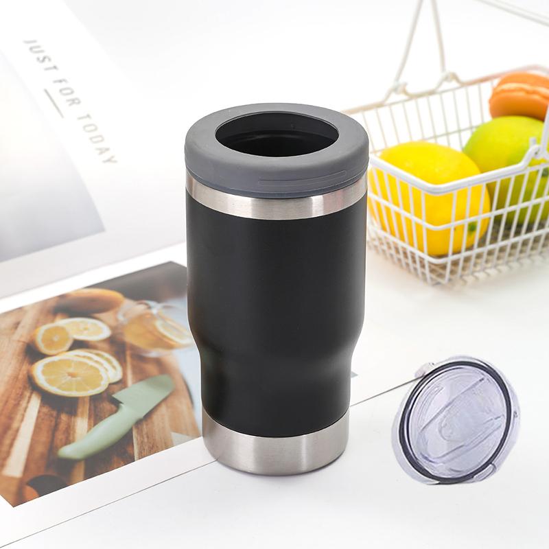 14 унций Нержавеющая сталь Стакан для пива с открывашкой 2 крышки Вакуумная бутылка с изоляцией для путешествий в машине Хранение в холодном баке Бутылка для виски с водой