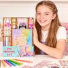 Набор для DIY-журнала для девочек-подростков - Универсальный набор канцелярских принадлежностей и дневник со стикерами, поделками для скрапбукинга, подарок для подростка 20 мл