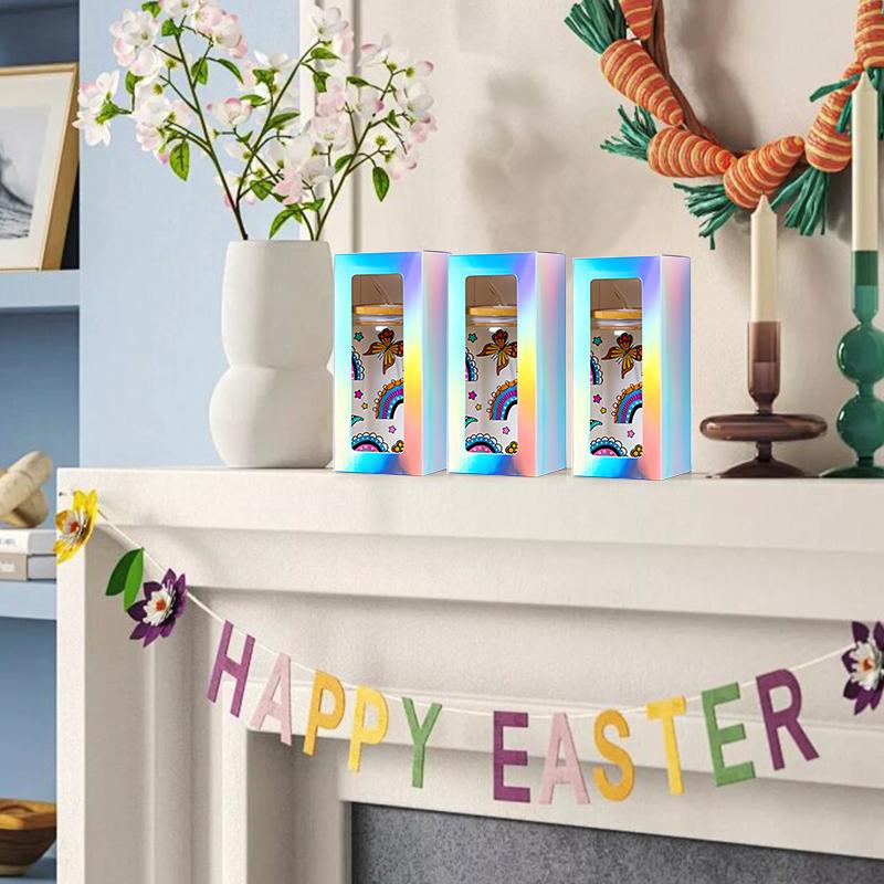 10 шт. Прозрачная выставочная коробка, подарочная коробка с окном, праздничные подарки, лазерные упаковочные коробки, черные 20x8x8 см