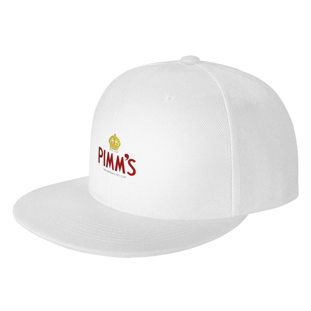 Fashion Classique The Originale Pimms Logos Estd Flat Brim Sun Hat Travel Caps For Unisex