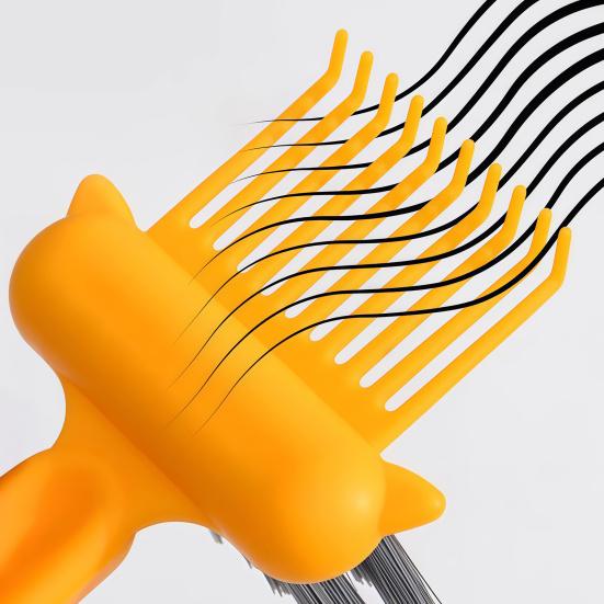 1/4 шт. Очиститель для волос с длинной ручкой, двусторонняя массажная расческа с подушкой безопасности, инструмент для чистки, портативный, для дома, путешествий, салонный инструмент для удаления волос с расчески