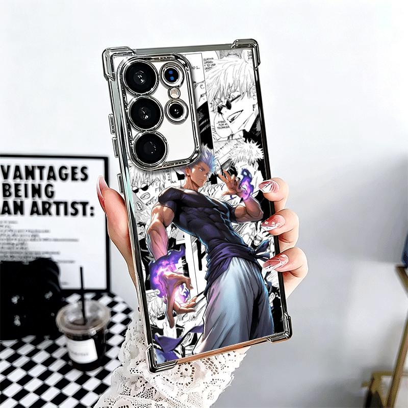 Аниме Годжо Сатору JUJUSU Покрытие Чехол для телефона Для Samsung Galaxy S24 S25 FE S26 Edge S23 Ultra S22 S21 Plus S20 Противоударный Подушка безопасности