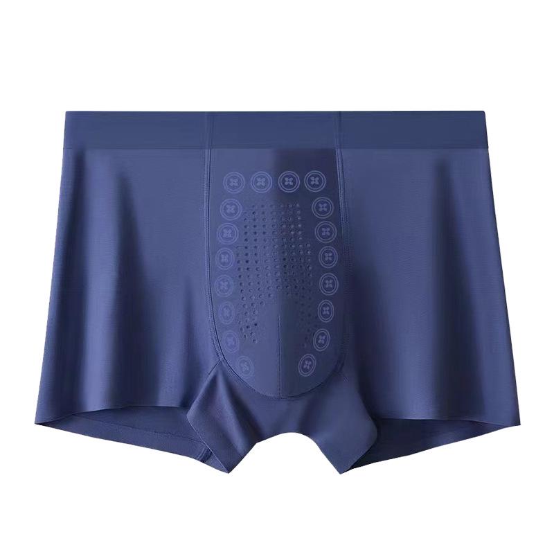 Мужские бесшовные боксеры-брифы из модала с турмалином, дышащие, больших размеров, осенне-зимнего стиля.