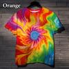 Женская футболка с принтом «Tie-Dye» в виде радуги на 3D-принте, уличные головокружительные разноцветные мужские и женские повседневные топы S-6XL