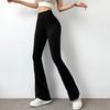 Women Fitness Sports Flared Pants High Waisted Casual Outdoor Black Long Trousers 2024 Skinny Sweatpants Joggers Women 30684
