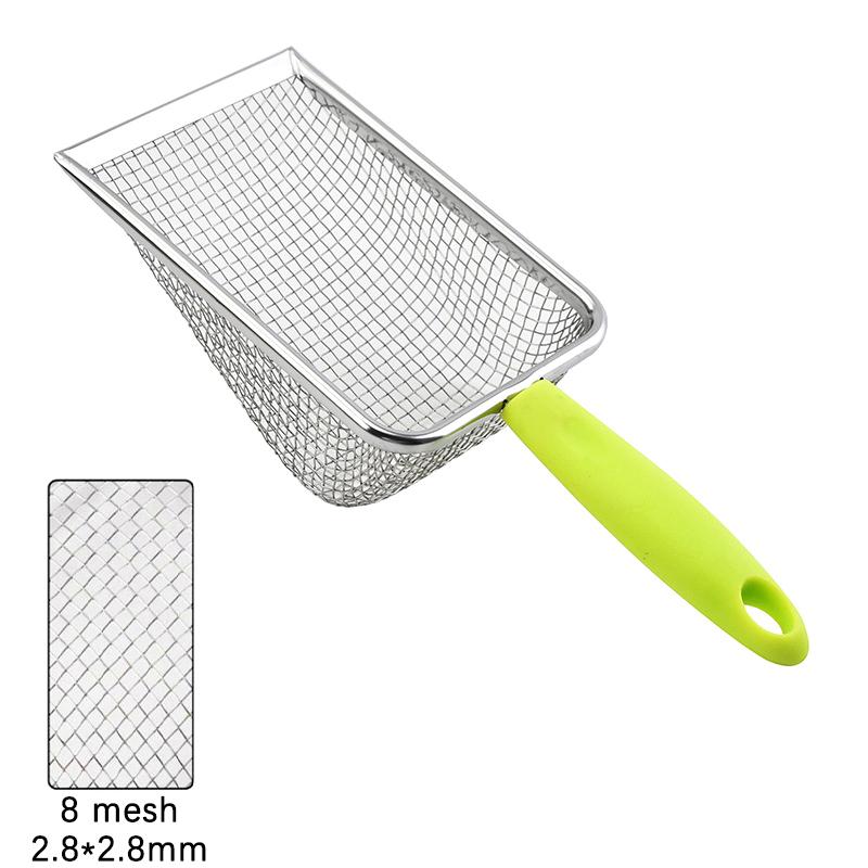 Инструменты для чистки домашних животных Лопата из нержавеющей стали для фекалий Сетка для кошачьего туалета Лопата для рептилий Лопата для ящериц Сетка для фекалий Ложка