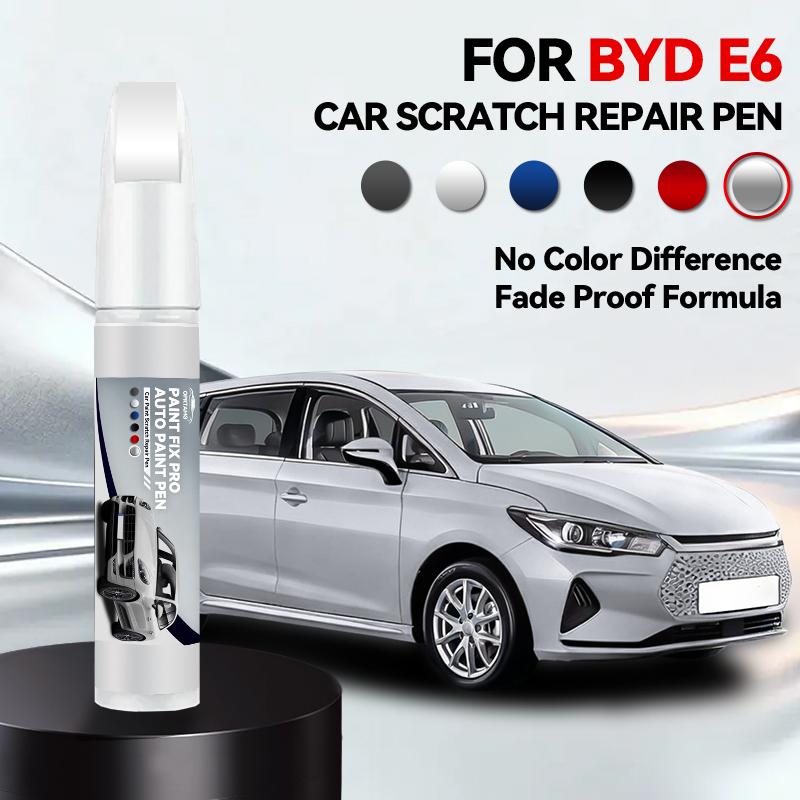 For BYD E6 Paint Repair Pen Touch Up Scratch Remover DIY Auto Accessories Black White Silver Gray Blue Red