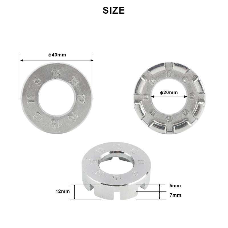 Ключ для спиц велосипеда, портативный ручной гаечный ключ для регулировки обода колеса велосипеда, 8-позиционный прочный инструмент для ремонта горного велосипеда, аксессуары для велоспорта