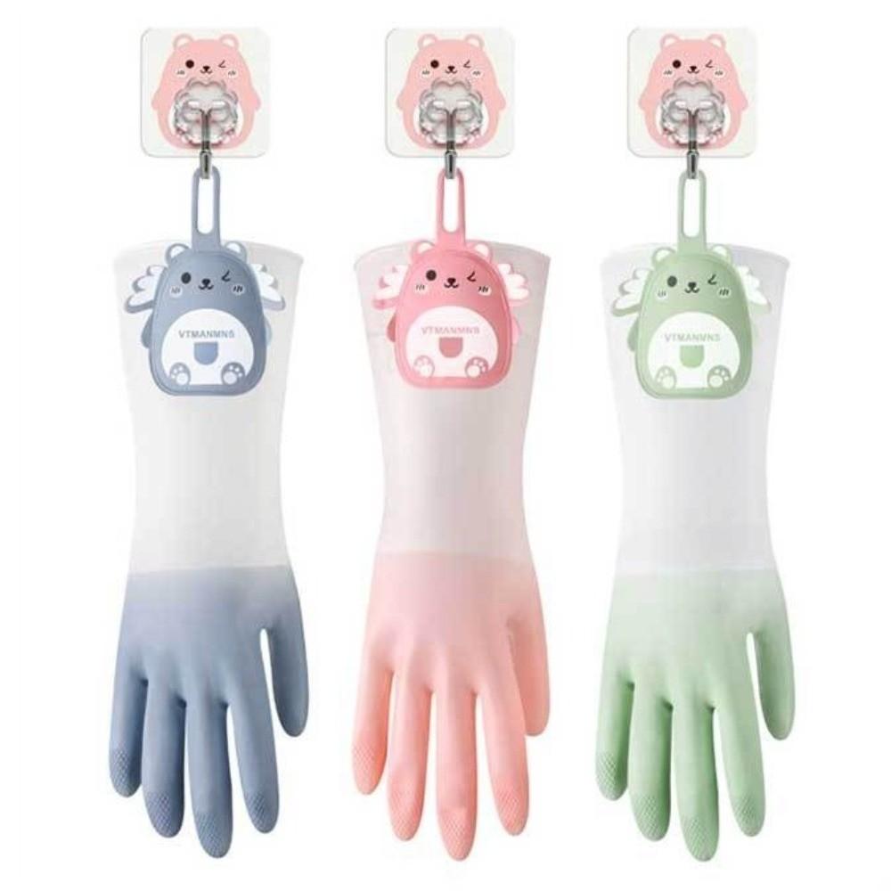 Natural Latex Dishwashing Gloves Waterproof Latex Protective Gloves For Laundry Cleaning