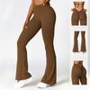 Women Peach Lift Hip Yoga Flared Pants Summer Spring Fitness Sports Wide Leg Micro Pants High Waist Quick Dry Yoga Pants